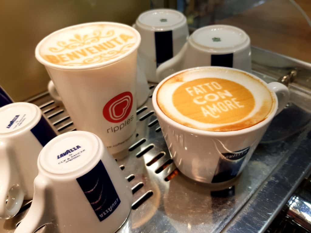 Ripples and Lavazza coffee