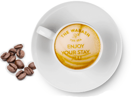 Personal message on coffee foam