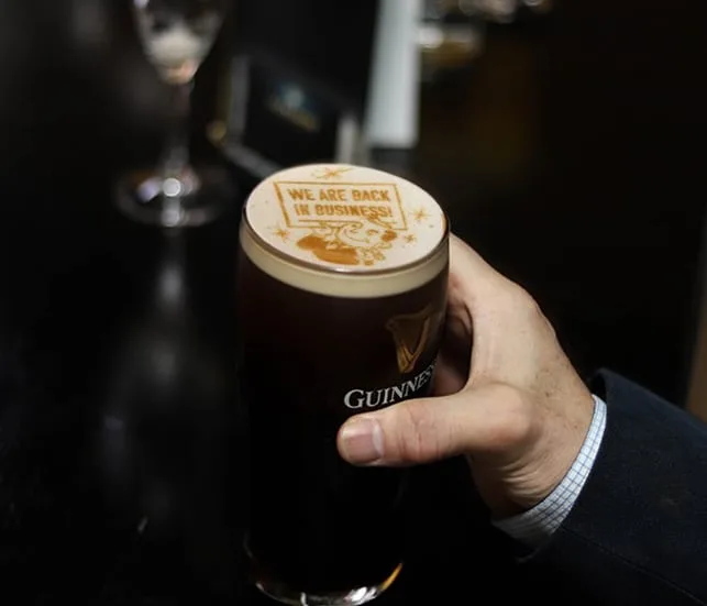 Guinness beer foam print