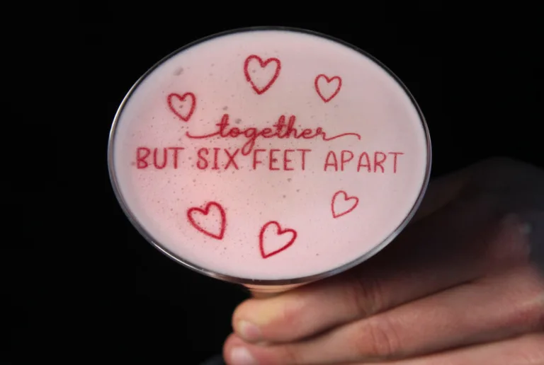 Cocktail print six feet apart