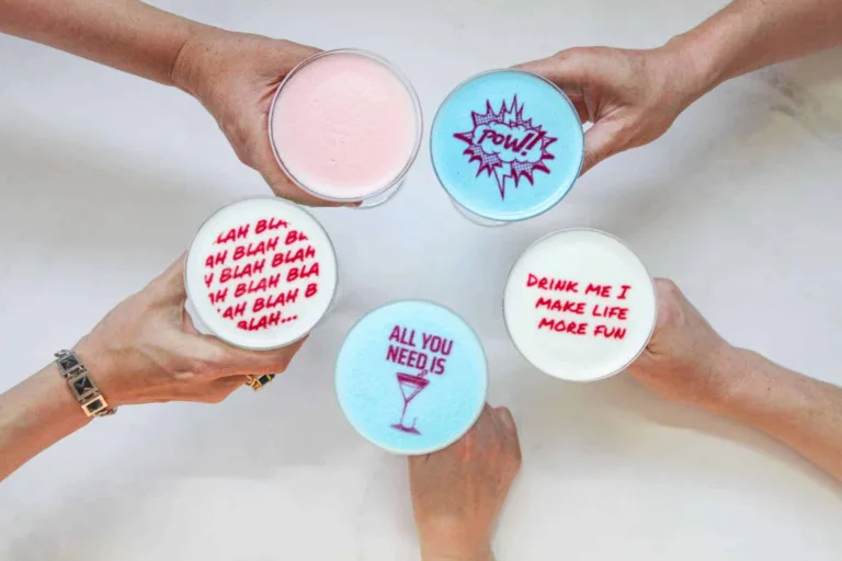 Printed Foam Topped Cocktails