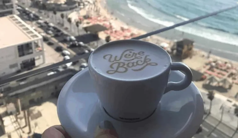 Royal Beach Hotels printed coffee top
