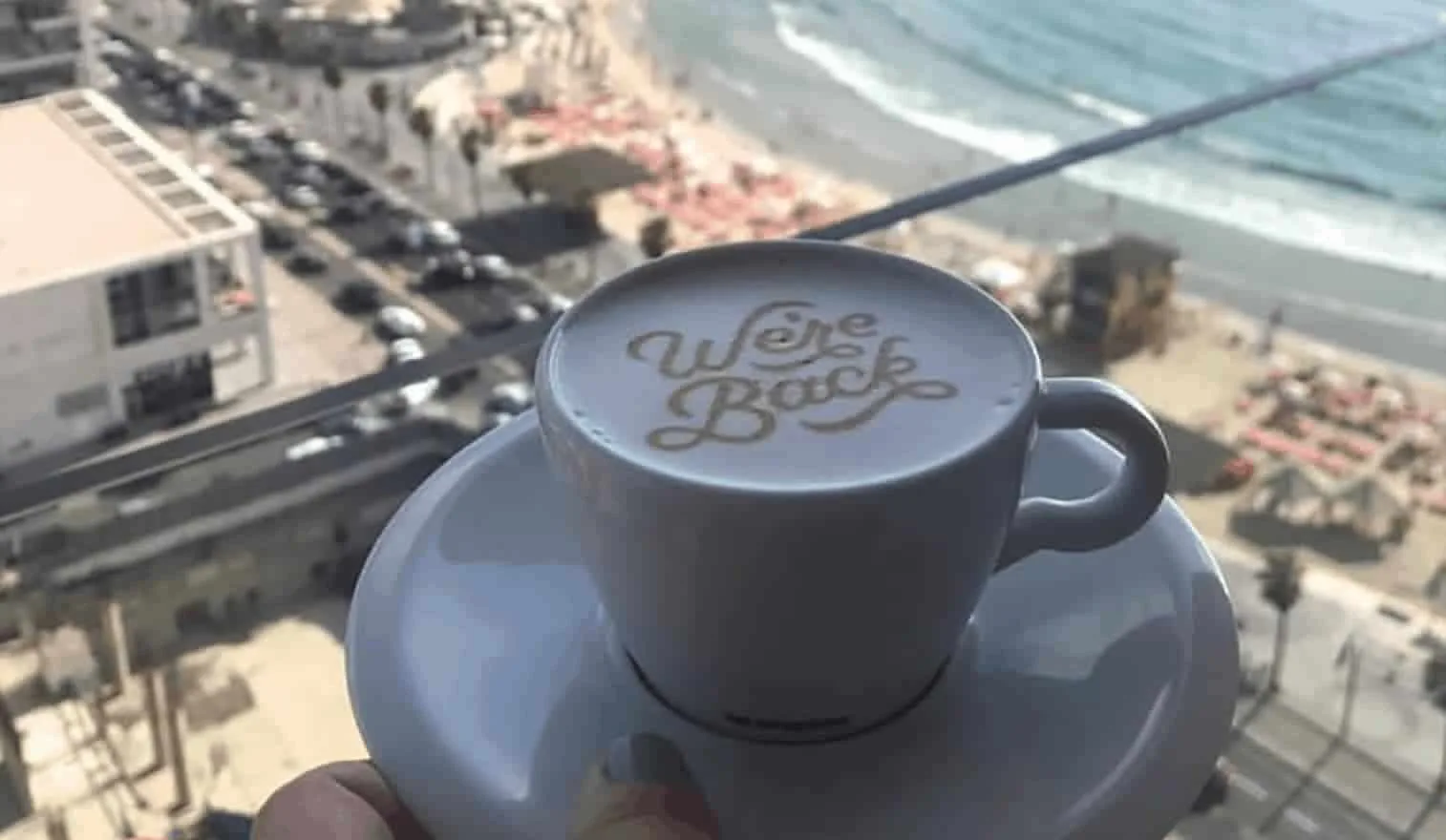 Royal Beach Hotels printed coffee top