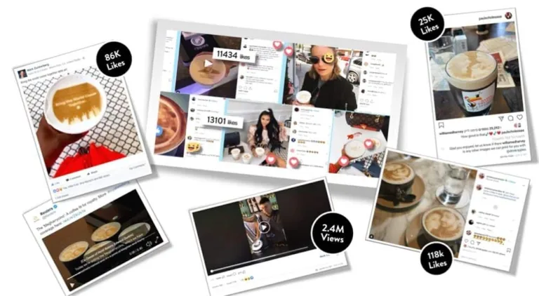 Example social media posts, Ripples going viral