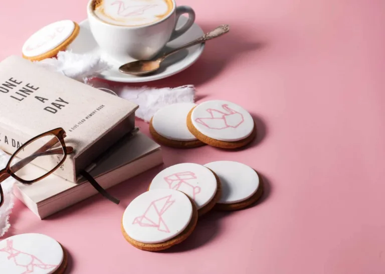 Cookies topped with fondant