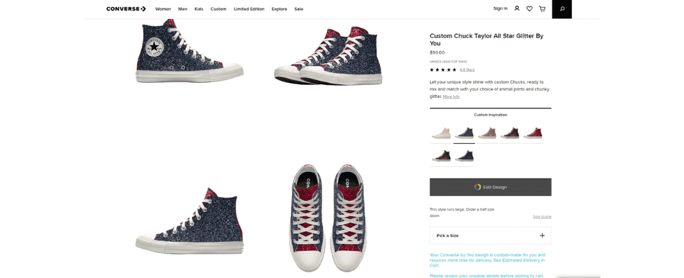 Converse Personalization Options